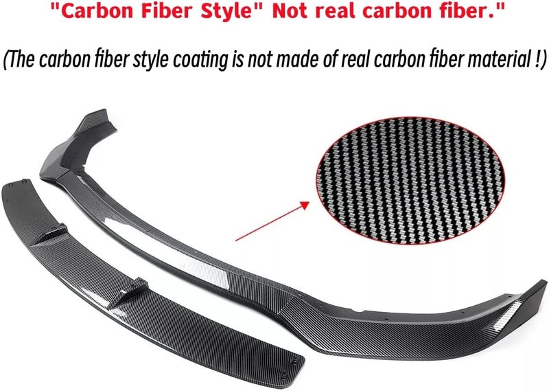 NeespoC Front Bumper Lip Splitter Spoiler Fit for Dodge Charger SRT Hellcat/RT Scat Pack/Daytona/RT 392 2015-2023 Carbon Fiber Style Coating 4pcs Accessories Air Chin Body Kit - Image 4